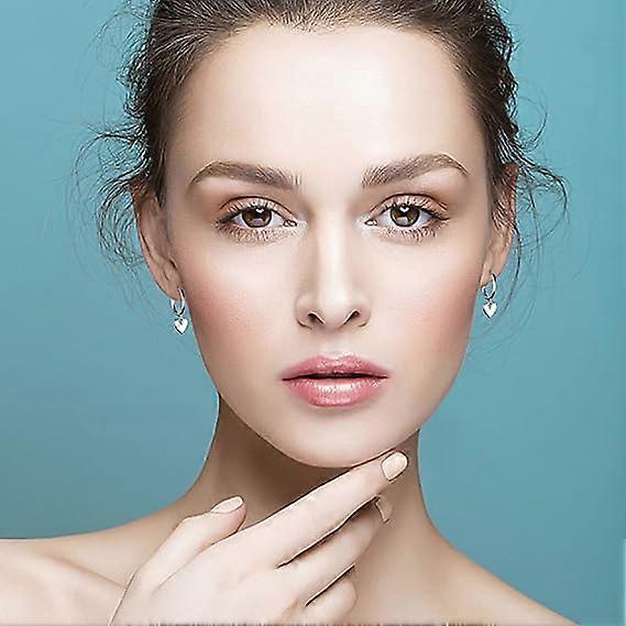 Sterling Silver Heart Hoop Earrings