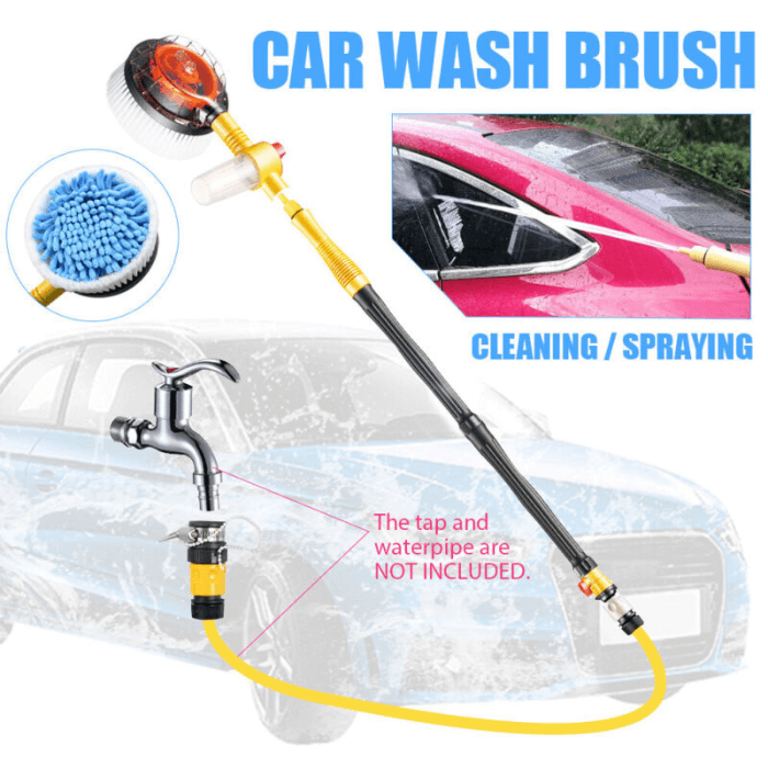 Car Wash 360° Rotating Brush Tool Set
