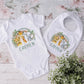 Matching Baby Bib & Romper Gift 2 Pcs